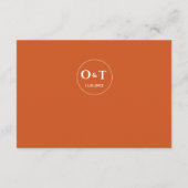 QRコード金属バラ金ゴールドオレンジ色の詳細結婚 エンクロージャーカード (裏面)