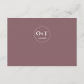 QRコード金属バラ金ゴールド詳細ピンク結婚ズ エンクロージャーカード (裏面)