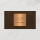 QRコード金属モダン金ゴールド高級プロフェッショナル 名刺 (正面)