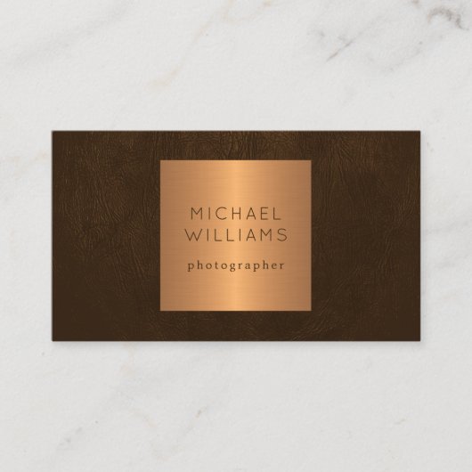 QRコード金属モダン金ゴールド高級プロフェッショナル 名刺 (正面)