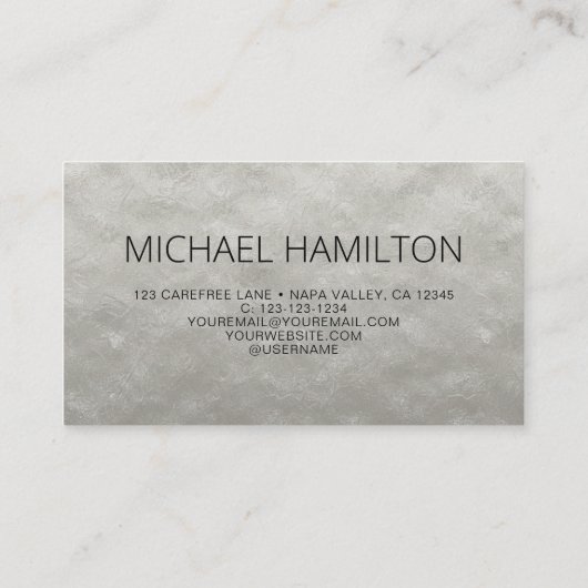 QRコード銀箔プロフモダンァイル名刺 名刺 (裏面)