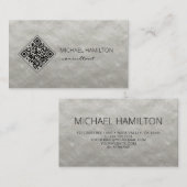 QRコード銀箔プロフモダンァイル名刺 名刺 (正面/裏面)