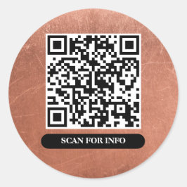 QRコード銅ブロンズユニークプロフェッショナルシック ラウンドシール