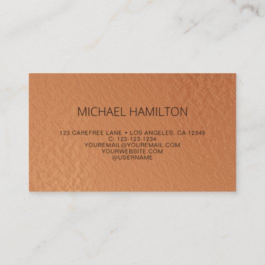 QRコード銅箔プロファイル 名刺 (裏面)