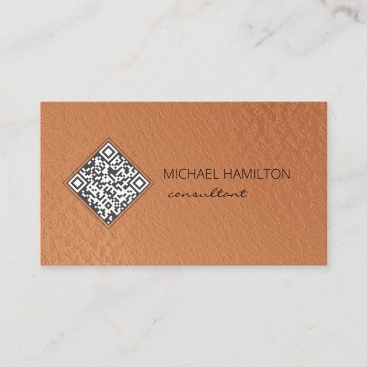 QRコード銅箔プロファイル 名刺 (正面)