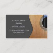 QRコード音楽レッスンギタープロフェッショナルミュージシャン 名刺 (正面)