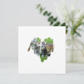 Qrコード驚くべきホワイトグラフィティハートフレーム カード (スタンド正面)