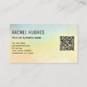 QRコード黄色ひまわり 名刺 (裏面)