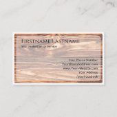 QRコード100%天然の木製オーガニックスタイル(白) 名刺 (裏面)