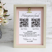 QRコード2つ付きハネムーン基金 エンクロージャーカード