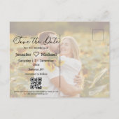 qrコード2の写真の手書きを保存すモダンる 案内ポストカード (裏面)