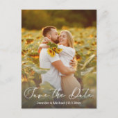 qrコード2の写真の手書きを保存すモダンる 案内ポストカード (正面)