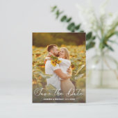 qrコード2の写真の手書きを保存すモダンる 案内ポストカード (スタンド正面)