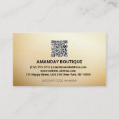 QRコード20%オフ割引インサートありがとう 名刺 (裏面)