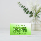 QRコード20%オフ割引プロモーションのロイヤリティ 名刺 (スタンド正面)