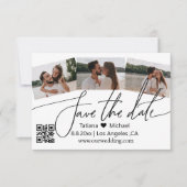 qrコード3写真コラージュ日付の保存 案内状 (正面)