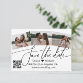 qrコード3写真コラージュ日付の保存 案内状 (スタンド正面)