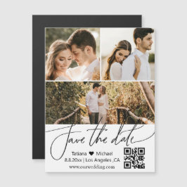 qrコード3写真コラージュ日付磁石を保存