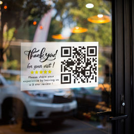 QRコード5星評価のリクエストに感謝 シール