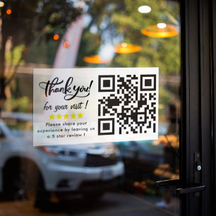 QRコード5星評価のリクエストに感謝 シール