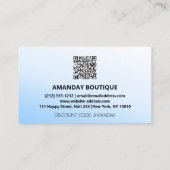 QRコード50%オフ割引プロモーション挿入 名刺 (裏面)