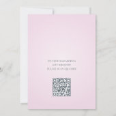 QRコード | こけし人形のベビーシャワー 招待状 (裏面)
