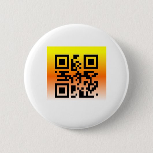QRコード®ことわざ:ハッピーハローウィン 缶バッジ (正面)