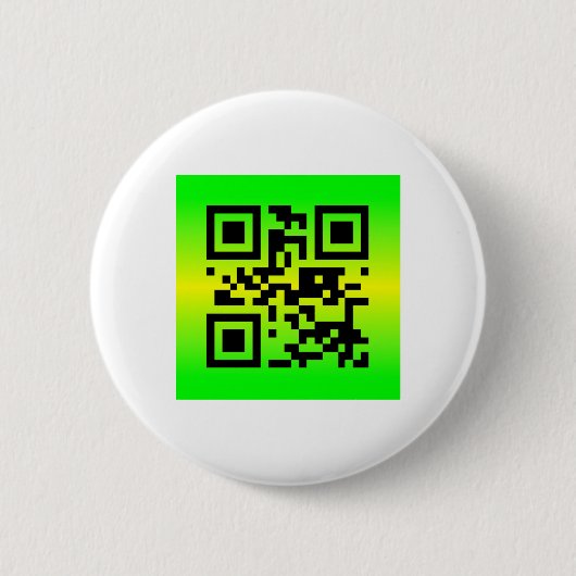 QRコード®ことわざ:1日素晴らし持ち 缶バッジ (正面)