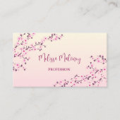 QRコード |さくらんぼピンク 名刺 (正面)