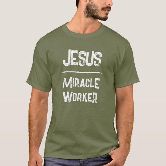 QRコード イエス・キリスト 奇跡 信仰 クリスチャン Tシャツ (正面)
