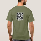 QRコード イエス・キリスト  道 真理 生命 聖書 グランジ Tシャツ (裏面)