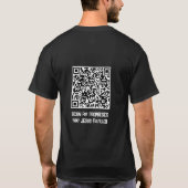 QRコード イエス・キリスト 預言成就者 ブラック系 キリスト教 Tシャツ (裏面)