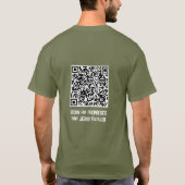 QRコード イエス・キリスト 預言成就者 聖書 キリスト教 Tシャツ (裏面)
