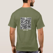 QRコード イエス - 不安を一掃 苦悩からの自由 Tシャツ (裏面)