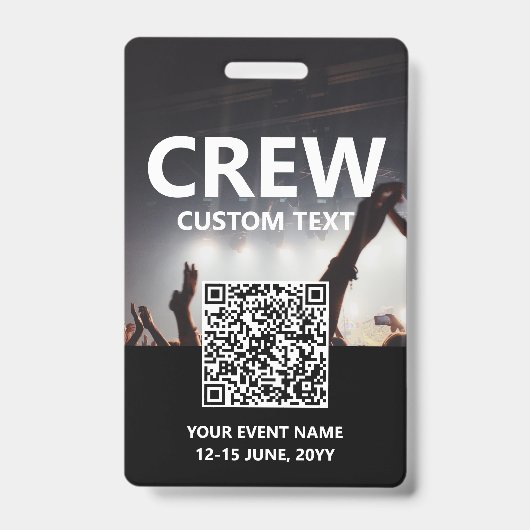 QRコード イベント用カスタム バッジ 議員パス (正面)