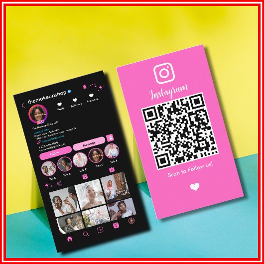 QRコード インスタグラム ソーシャルメディア モダンインフルエンサー 名刺