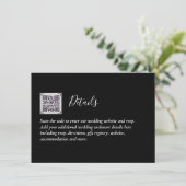 QRコード ウェディング 返信詳細 ギフト ホテル ウェブサイト エンクロージャーカード (スタンド正面)