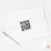 QRコード - ウェブサイトのURLを入力するだけ - スクエアシール (封筒)