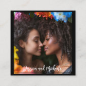 🌈❤️QRコード+ウエディング詳細「Heart+of+Pride」ウエディング エンクロージャーカード (裏面)