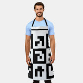 qrコード エプロン (着用した状態)