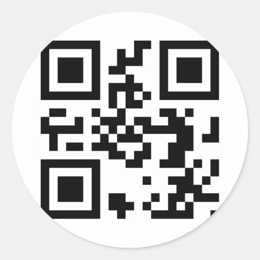 QRコード – オバマ2012 ラウンドシール (正面)