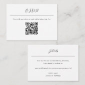 QRコード オンライン RSVP エンクロージャーカード (正面/裏面)