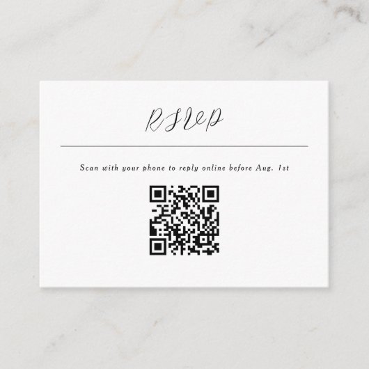 QRコード オンライン RSVP エンクロージャーカード (正面)