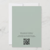 QRコード オー ベイビー サファリ アニマル ボーイのベビーシャワー 招待状 (裏面)