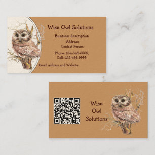 QRコード カスタム Wise Owl Solutions 名刺