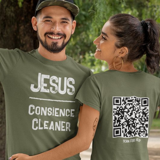 QRコード クリスチャン イエス様の赦しで清らかな良心 Tシャツ