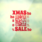 QRコード クリスマスセール ho ho ho 50%オフ ウィンドウサイン (シート3)