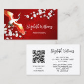 QRコード |クレー日本のンレッド 名刺 (正面/裏面)