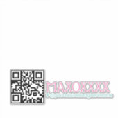 QRコード サロンネイル ビジネス名 カーデカルV シール (正面)