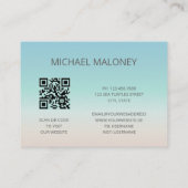 QRコード |シルバーシーカメターコイズ沿岸 名刺 (裏面)